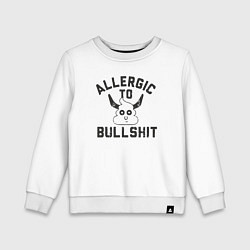 Свитшот хлопковый детский Аллергия на ерунду, цвет: белый