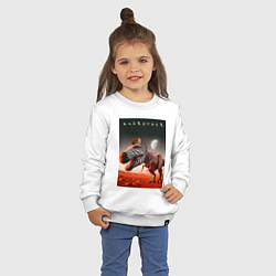 Свитшот хлопковый детский Зебразавр - мем, цвет: белый — фото 2