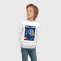 Свитшот хлопковый детский Tom and Jerry - space adventure, цвет: белый — фото 2