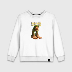 Свитшот хлопковый детский Brr brr Patapim, цвет: белый