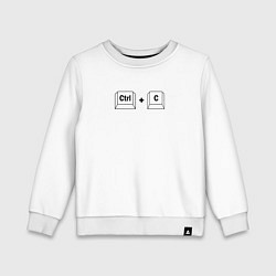 Детский свитшот Ctrl C, копировать