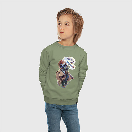 Детский свитшот Ты моя мамочка - Доктор Кто: Are you my mommy / Авокадо – фото 4