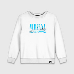 Свитшот хлопковый детский Nevermind nirvana rock, цвет: белый
