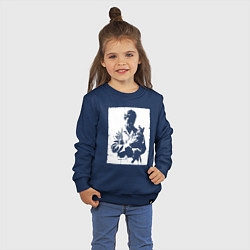 Свитшот хлопковый детский Ветеринар с котом, цвет: тёмно-синий — фото 2