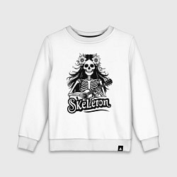 Детский свитшот Скелет хиппи