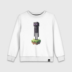 Свитшот хлопковый детский Ender Man, цвет: белый