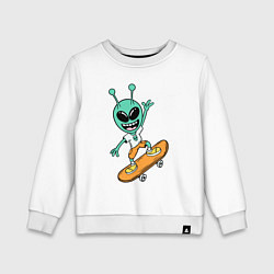 Детский свитшот Инопланетянин на скейтборде