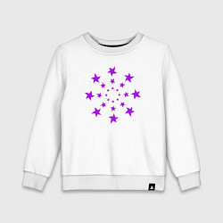 Свитшот хлопковый детский Звезды кругом, цвет: белый