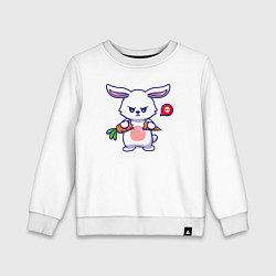 Детский свитшот Сердитый кролик с морковкой