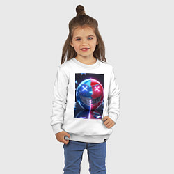 Свитшот хлопковый детский Смайлик твоего настроения, цвет: белый — фото 2