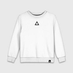 Детский свитшот Игра в кальмара работник треугольник белая