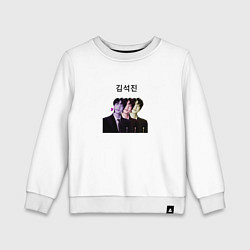 Свитшот хлопковый детский Джин bts, цвет: белый