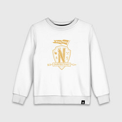 Свитшот хлопковый детский Nevermore Academy camp, цвет: белый