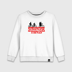 Детский свитшот Очень странные дела надпись