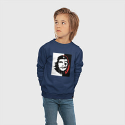 Свитшот хлопковый детский Money heist revolution, цвет: тёмно-синий — фото 2