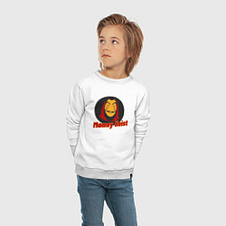 Свитшот хлопковый детский Money heist man, цвет: белый — фото 2
