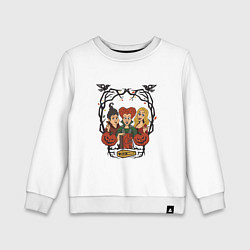 Свитшот хлопковый детский Сестры Сандерсон Hocus Pocus, цвет: белый