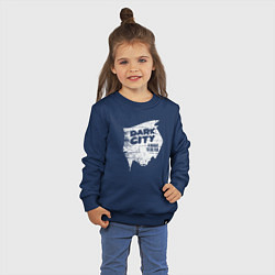 Свитшот хлопковый детский Dark city, цвет: тёмно-синий — фото 2