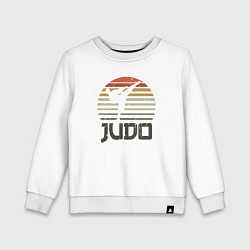 Свитшот хлопковый детский Judo fighter, цвет: белый