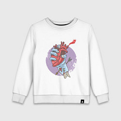 Детский свитшот Сердце в руке зомби