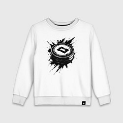 Детский свитшот Чёрная хоккейная шайба