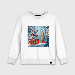 Детский свитшот Дед Морозио и Принцесса Снегурочка: вперёд за пода