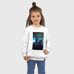 Свитшот хлопковый детский Джон Уик и пёс, цвет: белый — фото 2