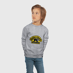 Свитшот хлопковый детский HC Boston Bruins Label, цвет: меланж — фото 2