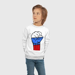 Свитшот хлопковый детский Русский дух, цвет: белый — фото 2