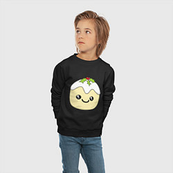 Свитшот хлопковый детский Кексик, цвет: черный — фото 2