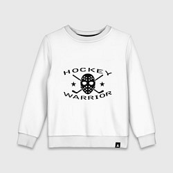 Свитшот хлопковый детский Hockey warrior, цвет: белый