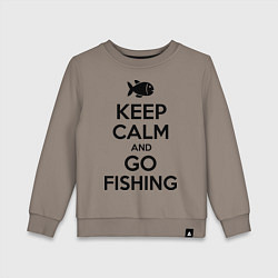 Детский свитшот Keep Calm & Go fishing