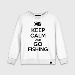 Детский свитшот Keep Calm & Go fishing