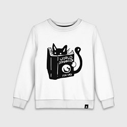Детский свитшот Кот с книгой