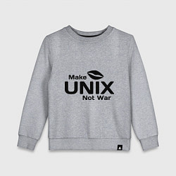 Детский свитшот Make unix, not war