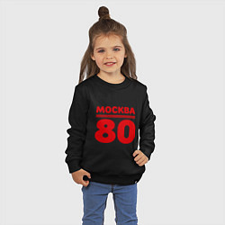 Свитшот хлопковый детский Москва 80, цвет: черный — фото 2