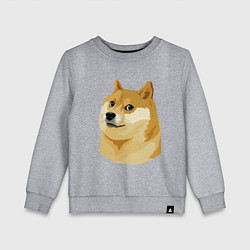 Свитшот хлопковый детский Doge, цвет: меланж