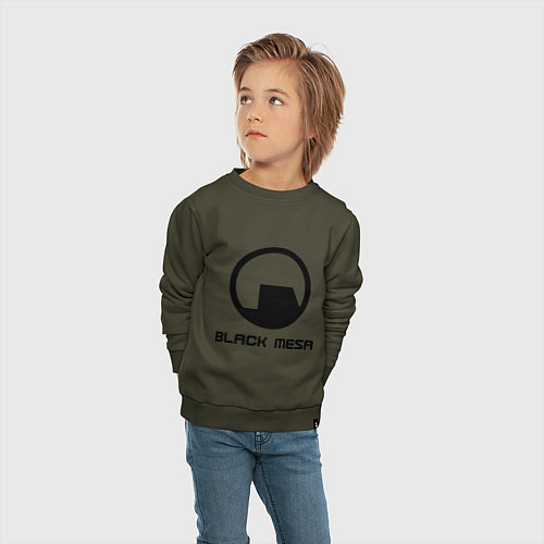 Детский свитшот Black Mesa: Logo / Хаки – фото 4