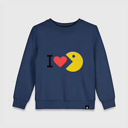 Детский свитшот I love Packman