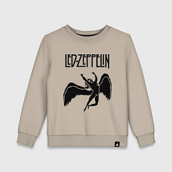 Свитшот хлопковый детский Led Zeppelin Swan, цвет: миндальный