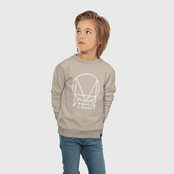 Свитшот хлопковый детский OWSLA, цвет: миндальный — фото 2