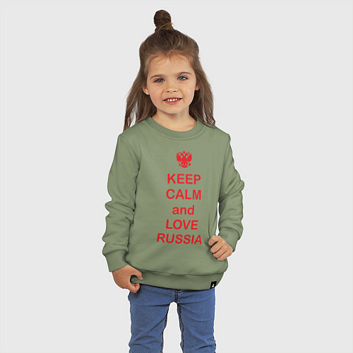 Детский свитшот Keep Calm & Love Russia / Авокадо – фото 3