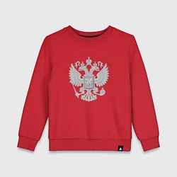 Свитшот хлопковый детский Герб России, цвет: красный