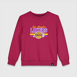 Свитшот хлопковый детский Los Angeles Lakers, цвет: маджента