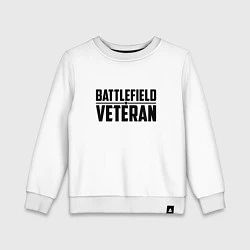 Свитшот хлопковый детский Battlefield Veteran, цвет: белый