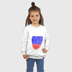Свитшот хлопковый детский Отпечаток России, цвет: белый — фото 2