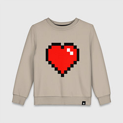 Свитшот хлопковый детский Minecraft Lover, цвет: миндальный