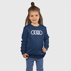 Свитшот хлопковый детский AUDI VW, цвет: тёмно-синий — фото 2
