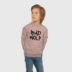 Свитшот хлопковый детский Bad Wolf, цвет: пыльно-розовый — фото 2