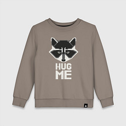 Свитшот хлопковый детский Raccoon: Hug me, цвет: утренний латте